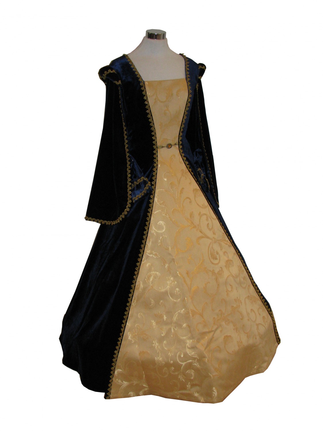 Ladies Medieval Tudor Ann Boleyn Costume And Headdress Size 12 - 14 Image